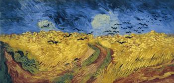 Vincent Van Gogh : Wheat field under threatening skies wiht crows